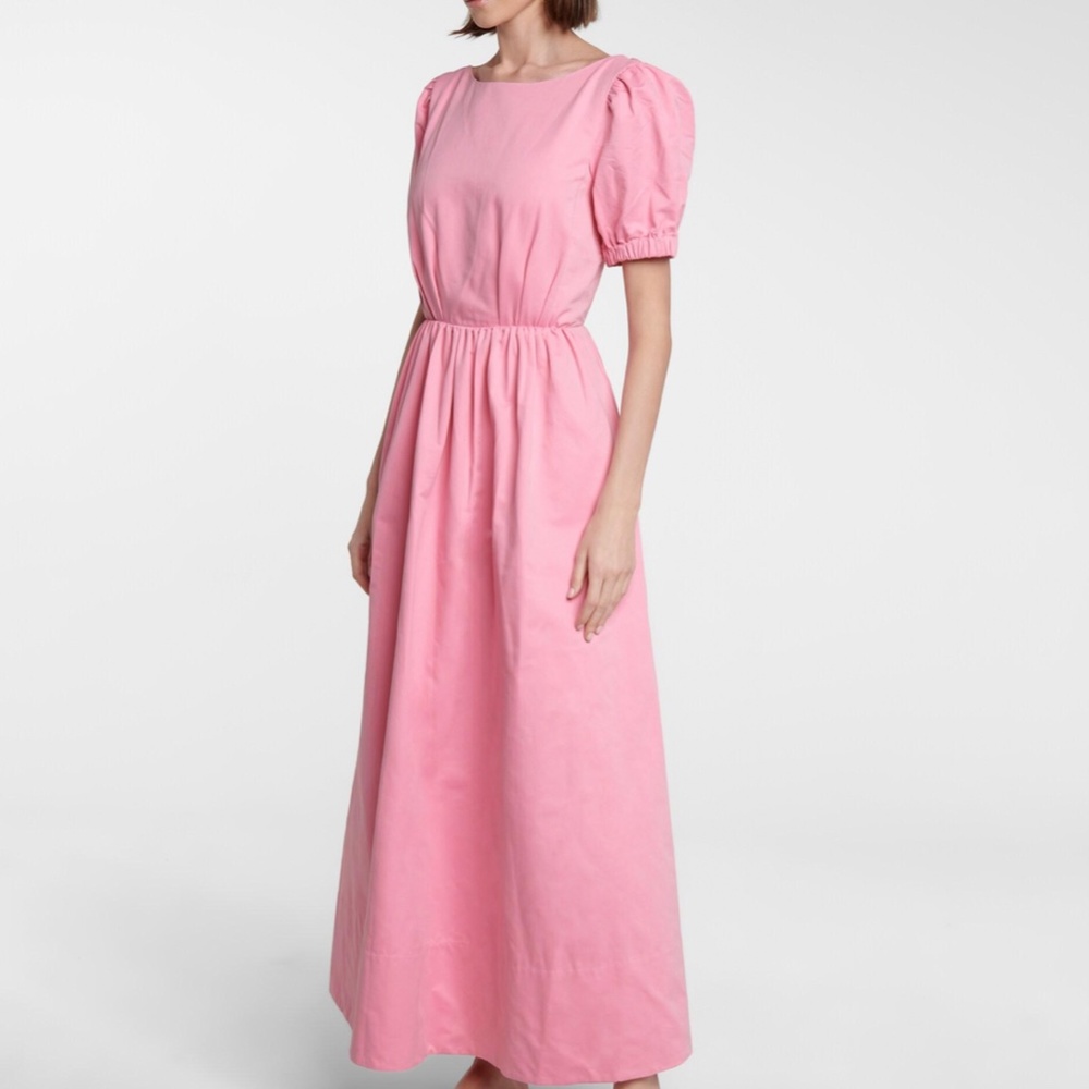 STAUD Alix Cotton-Blend Faille Maxi Dress - Baby Pink - Picture 2 of 5